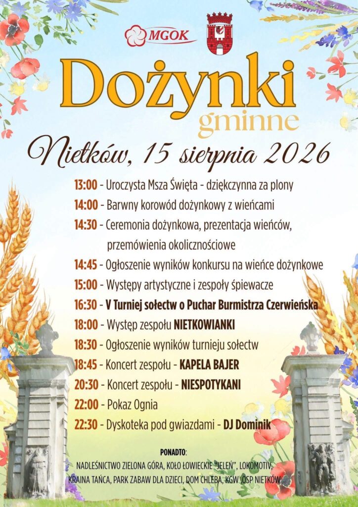 dożynki gminne w Nietkowie 2026